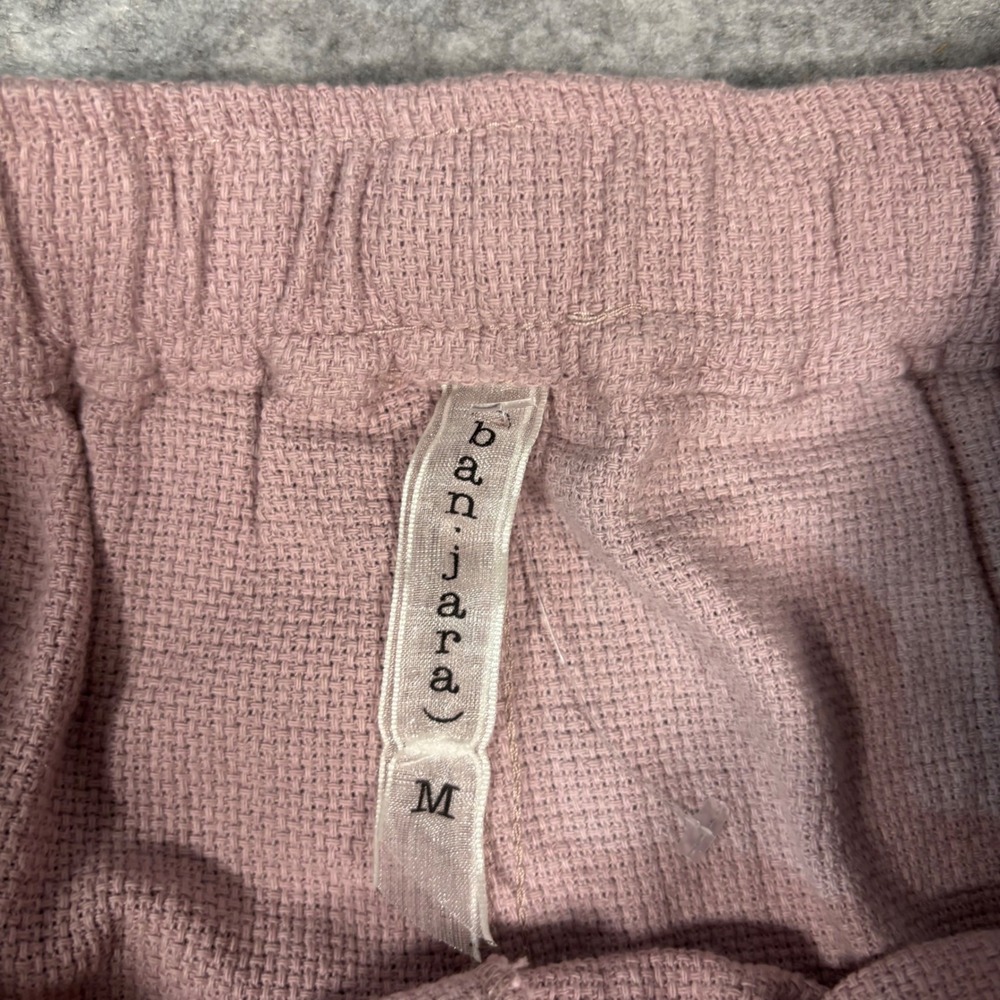 Banjara Shorts Womens Medium Mauve Pink Fringe Trim Cotton Boho VQ3370BBTJ - Picture 3 of 4